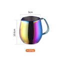 Rainbow plated stainless steel coffee milk pitcher with precision spout and 600ml capacity - Large / AB Color
