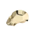 Polished gold SUS304 stainless steel oyster plate with irregular wavy edges - Champagne