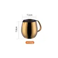 Golden 304 stainless steel milk frothing pitcher with sharp spout and round belly - Small / Gold