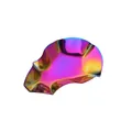 Regenbogen PVD-beschichtete Austernplatte aus 304 Edelstahl mit kreativem Wellenrand Design - AB-Farbe