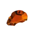 Bronzefarbene Austernschale aus SUS304 Edelstahl mit Wellenrand und Spiegelglanz-Finish - Magisches Rot
