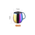 Rainbow plated stainless steel milk pitcher with measurements and pointed spout design - Small / AB Color