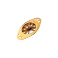 Golden 12-blade stainless steel apple slicer and corer with decorative hollow handle - Gold