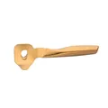 Matte gold stainless steel noodle slicer with ergonomic anti-slip grip and precision head - Gold
