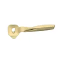 Ergonomic golden stainless steel dough scraper with professional brushed metal finish - Champagne