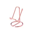 Rose gold minimalist metal phone stand with electroplated finish for desktop - Rose Gold