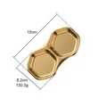 Plateau de trempage double hexagonal en acier inoxydable 304 doré avec fini miroir - Or (Plat À Sauce Hexagonal A043)