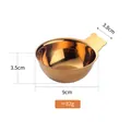 Bol à sauce doré en acier inoxydable 304 avec poignées oreilles d'ours et fini miroir - Or (Plat À Sauce Ours A446)