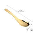 Cuillère à soupe dorée en acier inoxydable 304 taille M 14,7 cm pour hot pot - Or (Cuillère Palace Moyenne A007)
