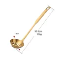 Écumoire en acier inoxydable doré 304, manche de 30,5 cm et tête de 7,6 cm de diamètre - Or (Écumoire A033)