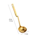 Écumoire dorée en acier inoxydable de 27 cm avec manche antidérapant et trou de suspension - Or (Louche Intégrée En Z A033)