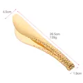Pince alimentaire dorée en acier inoxydable 304 avec manche martelé et 26,5 cm - Or (Pince Alimentaire Motif Serpent A044)
