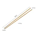 Baguettes dorées en acier inoxydable 304 pour fondue chinoise, 36cm avec mesures - Or (Baguettes Pour Friture A071)