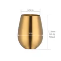 Gobelet à vin doré en acier inoxydable brossé de 500 ml avec dimensions précises - Or (Gobelet À Bière A129)