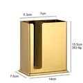 Porte-serviettes doré en acier inoxydable 304 avec deux compartiments verticaux de luxe - Or (Porte-Baguettes À Deux Grilles A209)