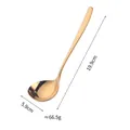 Louche dorée en acier inoxydable 304 avec poli miroir, longueur de 19,9 cm - Or (Petite Cuillère À Soupe A382)