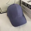 Gorra de béisbol clásica azul grisáceo de seis paneles en sarga de algodón premium - M / Azul marino