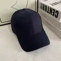 Gorra de béisbol negra clásica de sarga de algodón premium con visera curva - M / Azul marino