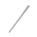 Baguettes en acier inoxydable SUS304 poli argenté au design minimaliste - Baguettes plates coréennes / Argent