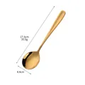 Cuillère à soupe dorée en acier inoxydable avec manche de 17,5 cm et fini poli - Or