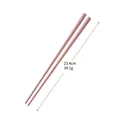 Baguettes roses en acier inoxydable 304 creuses de 23,4cm avec finition mate - Or rose