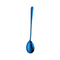 Cuchara moderna de acero inoxidable con mango largo y acabado de espejo azul pulido - Azul