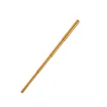 Portable golden telescopic 304 stainless steel straw with metallic finish - Gold Straws