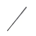 Retractable 304 stainless steel drinking straw in metallic gunmetal grey finish - Black Straw
