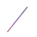 Rainbow telescoping 304 stainless steel straw with four segments and metallic finish - Rainbow Straw