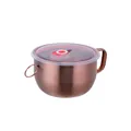 Gobelet repas en acier inoxydable 304 rose doré avec couvercle à valve de pression - Or rose