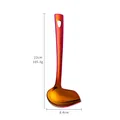 Cucharón de acero inoxidable 304 con acabado de arco iris y mango largo de 22 cm - Rojo Mágico