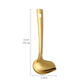 Cuchara para aceite de acero inoxidable 304 dorado de 22cm de largo y 8,4cm ancho - Dorado