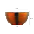 Insulated stainless steel bowl in bronze finish, size 13cm diameter by 6.7cm height - Large (13CM) / Magic Red