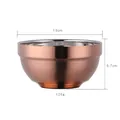 Double-walled 13cm stainless steel bowl in rose gold finish for heat insulation - Large (13CM) / Rose Gold