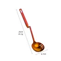 Rainbow 304 stainless steel slotted spoon with hanging hook design 26cm length - Magic Red / Small