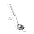 Écumoire en acier inoxydable pour hot pot avec manche suspendu, 29cm x 7.7cm - Argent / Grand