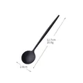 Mattschwarzer Kaffeelöffel aus Edelstahl mit langem Griff und 12,7 cm Längenangabe - Schwarz