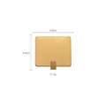 Selbstklebender Wandhaken aus gebürstetem Gold Edelstahl, 4,8cm quadratisch und 17,5g schwer - Gold
