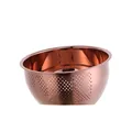 Cuenco lavador de arroz en acero inoxidable oro rosa con borde inclinado y drenaje - Oro rosa