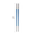 Bacchette moderne in acciaio inox da 21cm, design minimalista blu e bianco, 31.5g - 21cm / Blu