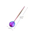 Regenbogenfarbener 304 Edelstahl-Kaffeelöffel mit rundem Kopf und 12,7 cm Länge - AB-Farbe