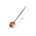 Roségoldener Kaffeelöffel aus 304 Edelstahl mit 12,7cm langem Stiel und mattem Finish - Roségold