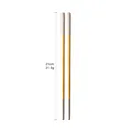 Bacchette in acciaio inox 304 dorate con punte argento, lunghe 21cm e peso 31,5g - 21cm / Oro