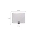 Square brushed stainless steel adhesive hook measuring 4.8x4.8cm and weighing 17.5g - Natural