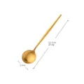 Goldener matter 304 Edelstahl-Kaffeelöffel mit schmalem Griff und rundem Kopf - Gold