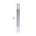 Bacchette in acciaio inox 304 viola e argento antiscivolo, misura 21 cm per 31,5 g - 21cm / Viola