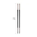 Bacchette in acciaio inossidabile 304 nero e argento, lunghezza 21cm e peso 31,5g - 21cm / Nero