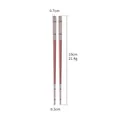 Bacchette in acciaio inossidabile 304 bicolore oro rosa e argento, design antiscivolo - 19cm / Oro rosa