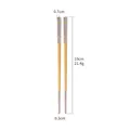 Bacchette in acciaio inox champagne e argento, antiscivolo, lunghezza 19 cm - 19cm / Oro