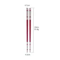 Bacchette in acciaio inox antiscivolo da 19cm in rosso e argento, pesano 21,4g - 19cm / Rosso Abbagliante